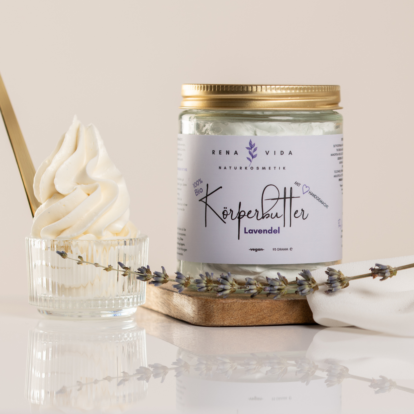 Körperbutter Bio Lavendel – handgemacht - für Entspannung in ihrer reinsten Form - Rena Vida