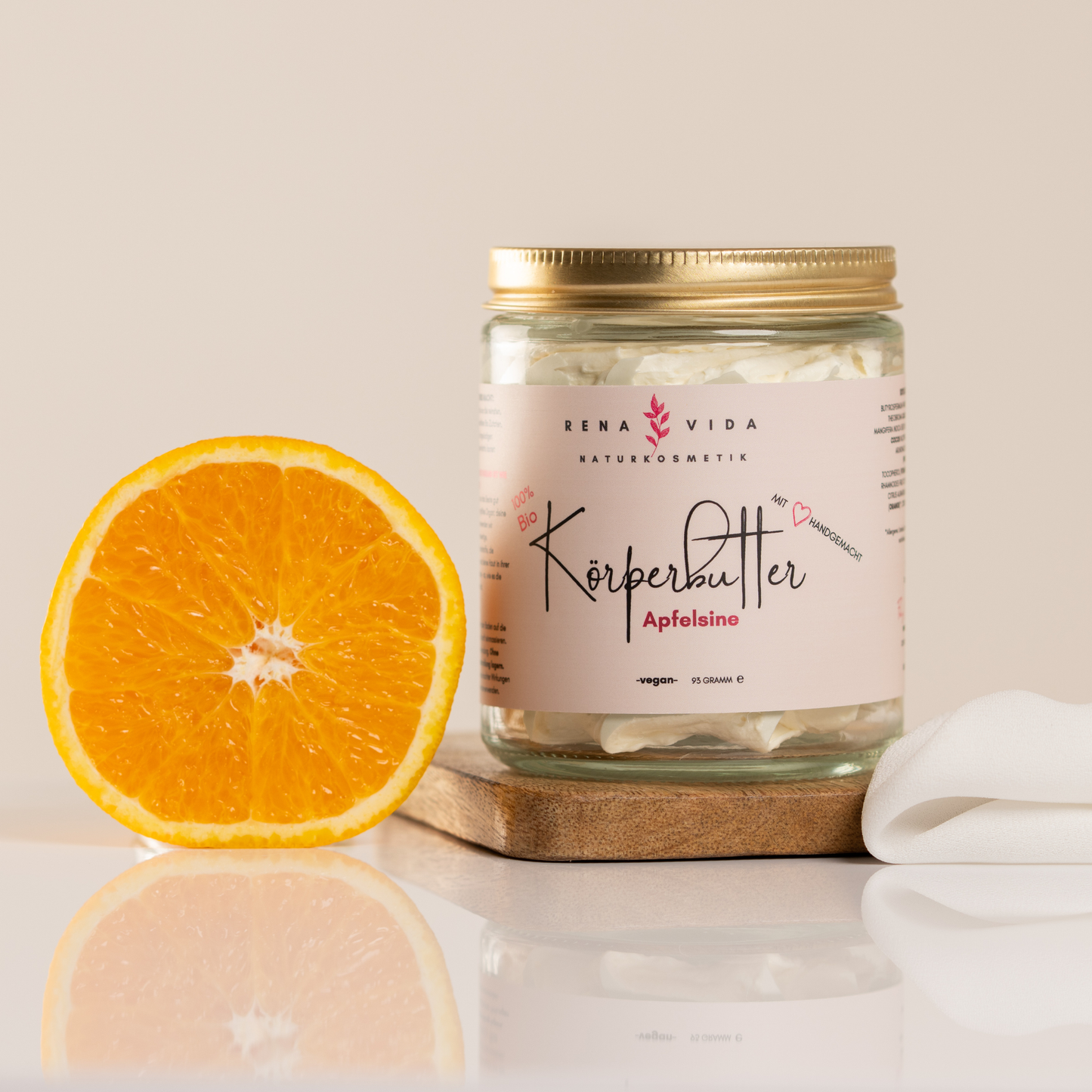 Körperbutter Bio Apfelsine – frisch & handgemacht - Rena Vida