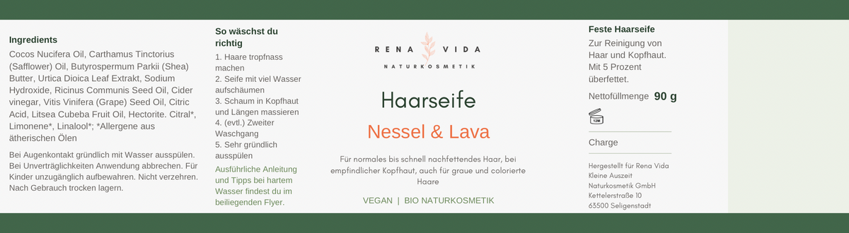 Vorbestellung 🎉 Haarseife Nessel & Lava