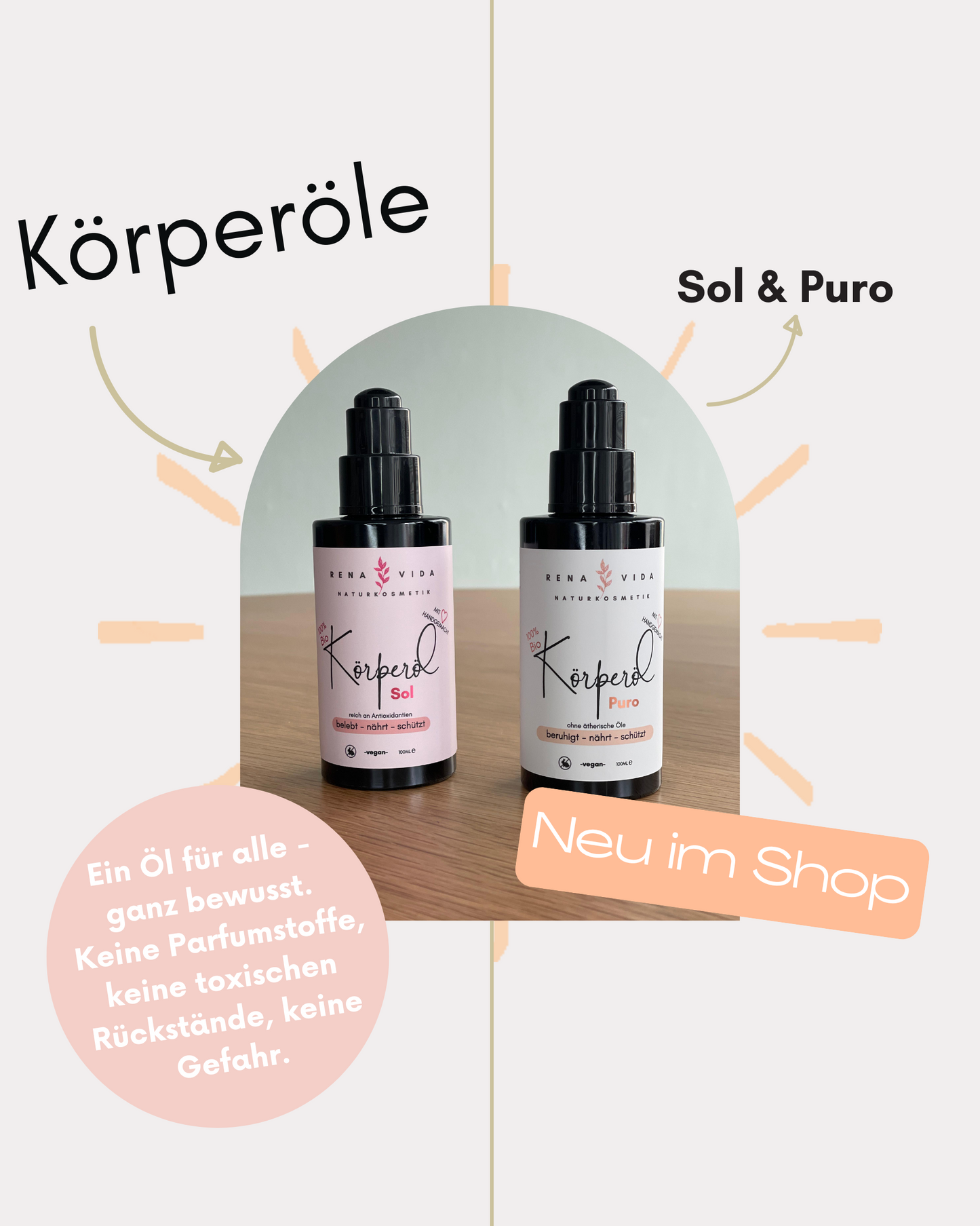 Körperöl Sol - belebend.nährend.kompromisslos rein.