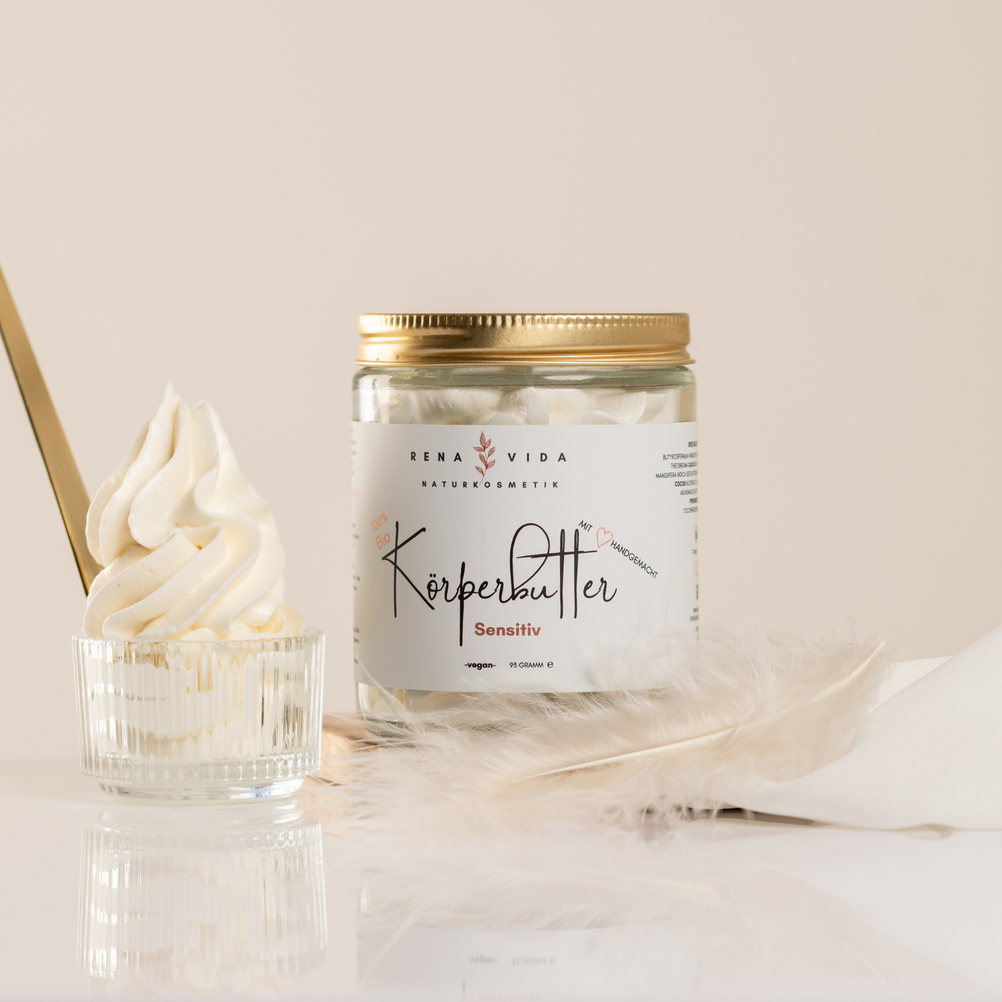 Körperbutter Bio Sensitiv – luxuriös & handgemacht - So rein, dass man sie essen könnte