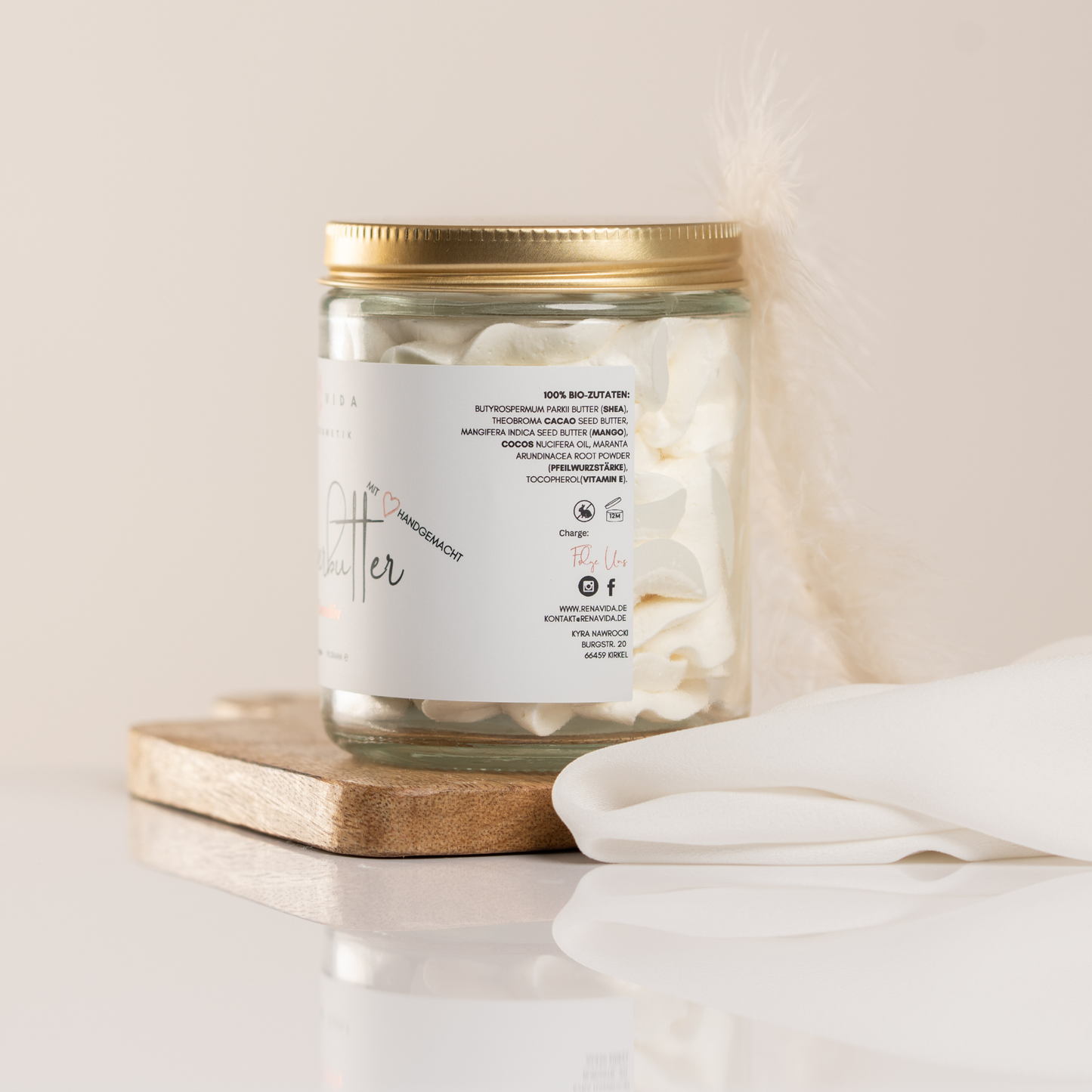 Körperbutter Bio Sensitiv – luxuriös & handgemacht - So rein, dass man sie essen könnte