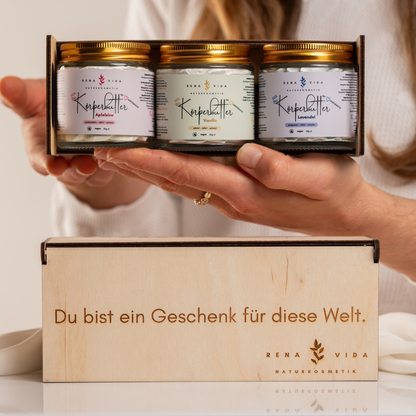 Einzigartiges Geschenk: Deine limitierte Weihnachtsbox - toxinfreie Unikate. Handgemacht. Rein.