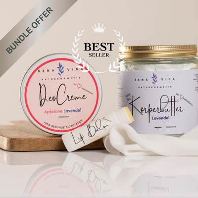 Bundle aus Bio Körperbutter, Bio Deocreme und Bio Lippenbalsam - Rena Vida