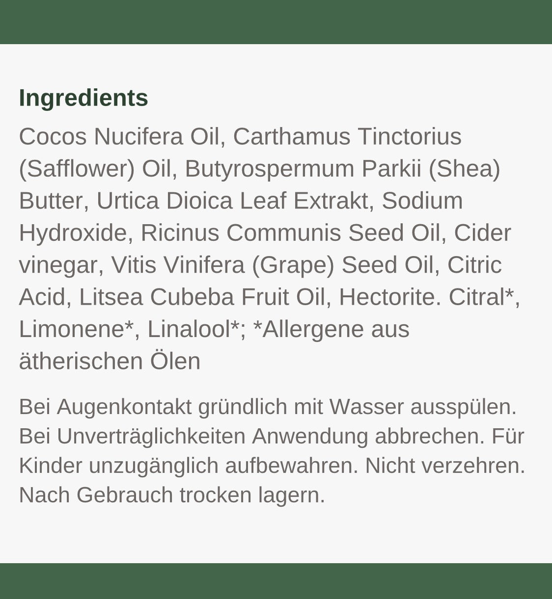 Vorbestellung 🎉 Haarseife Nessel & Lava