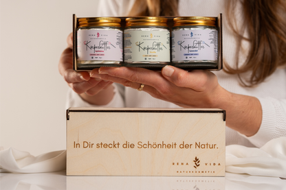 Einzigartiges Geschenk: Deine limitierte Weihnachtsbox - toxinfreie Unikate. Handgemacht. Rein.